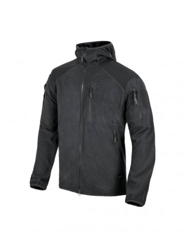 veste à capuche alpha - polaire quadrillée