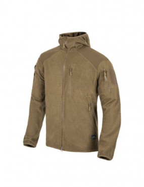 veste à capuche alpha - polaire quadrillée