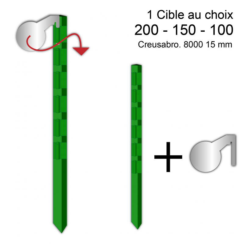 Cible descendante sur poteau