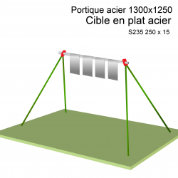 Cible tournante sur portique