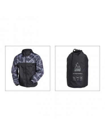 VESTE ACTION SHELL BLACK CAMO