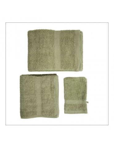 DRAP DE BAIN + SERVIETTE + GANT DE TOILETTE
