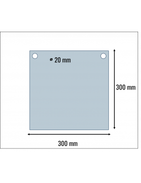 Gong Rectangle
 Epaisseur-Hardox 500 - 12 mm Couleur-rouge-blanc Dimension Rectangle-L300 mm x L300 mm