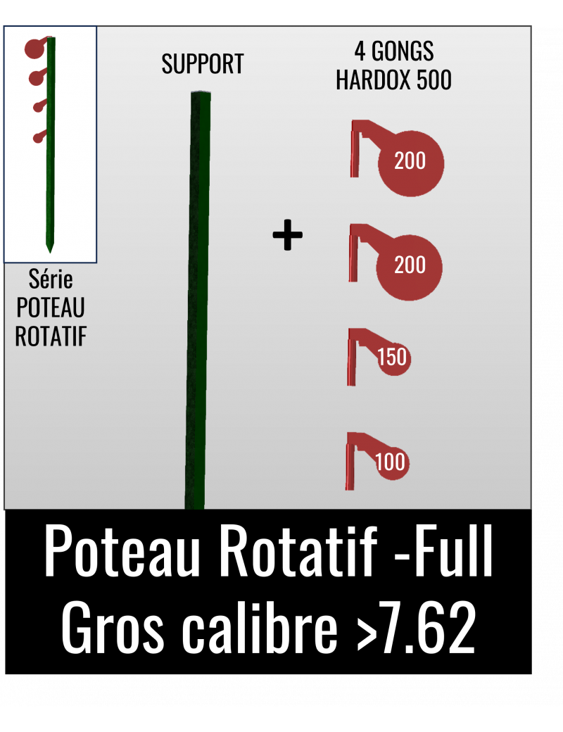 Kit Poteau Rotatif -Full - Gros Calibre