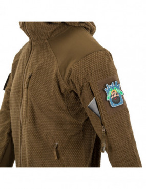 veste à capuche alpha - polaire quadrillée