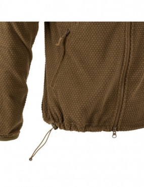 veste à capuche alpha - polaire quadrillée