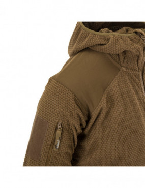 veste à capuche alpha - polaire quadrillée