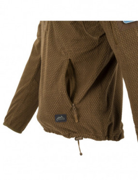 veste à capuche alpha - polaire quadrillée