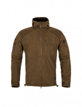 veste à capuche alpha - polaire quadrillée